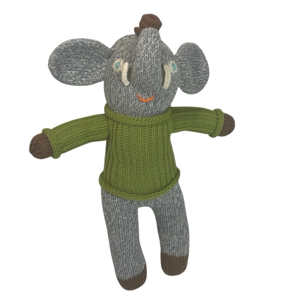 Biabla “Hercule the Elephant” hand-knitted cotton plushie.